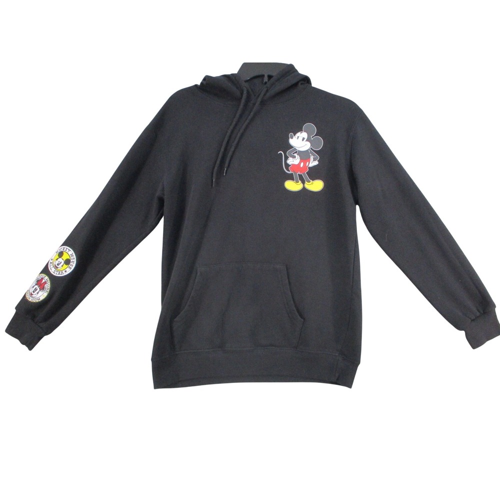 Disney Mickey Mouse Hoodie Black Soot Graphic Sweatshirt S 4-6 LH42402FH